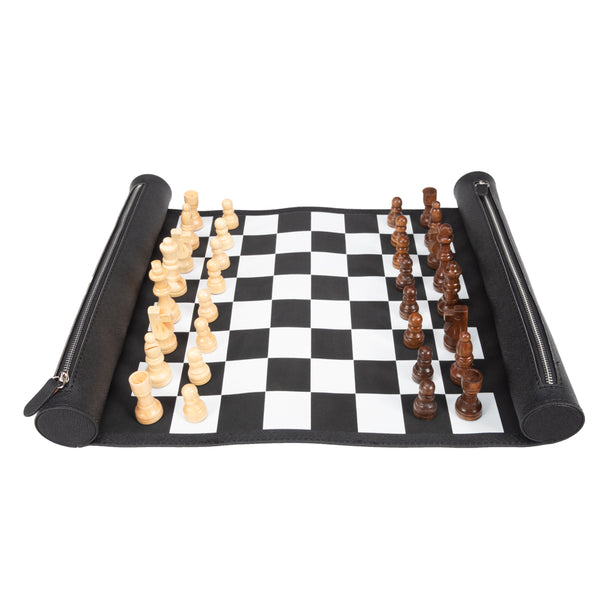 Personalised Leather Travel Chess Set 
