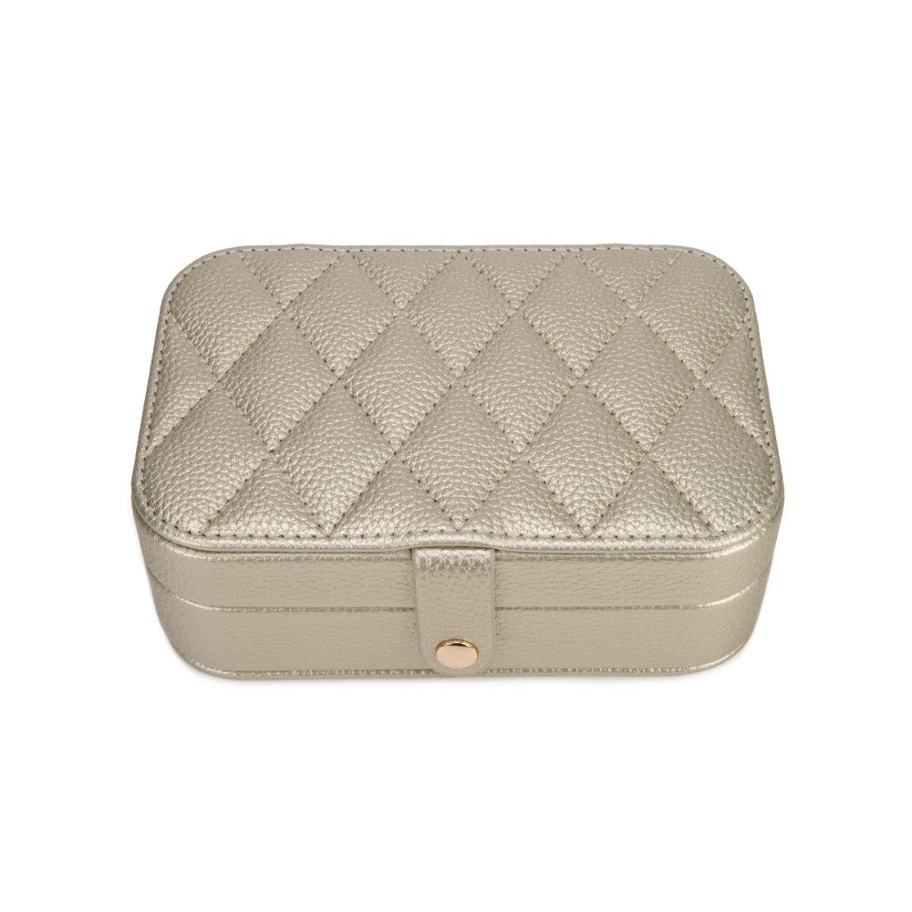 Leah Quilted Travel Jewelry Organizer