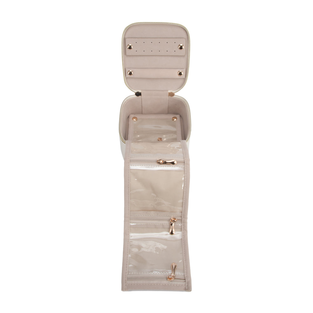 Leah Quilted Travel Jewelry Case with Pouch