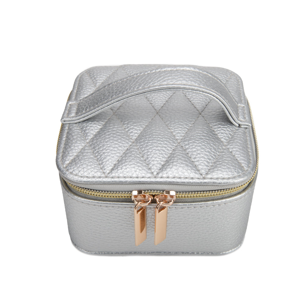 Leah Quilted Travel Jewelry Case with Pouch