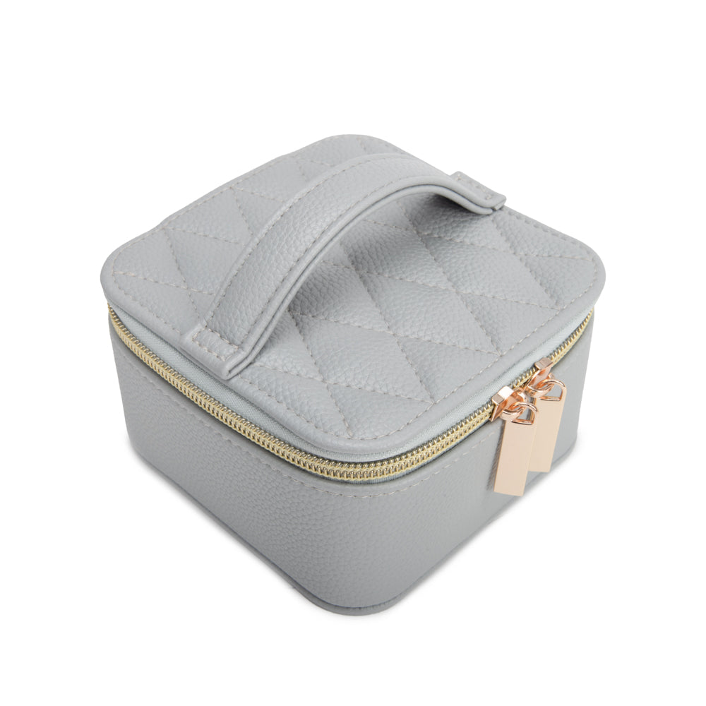 Leah Quilted Travel Jewelry Case with Pouch