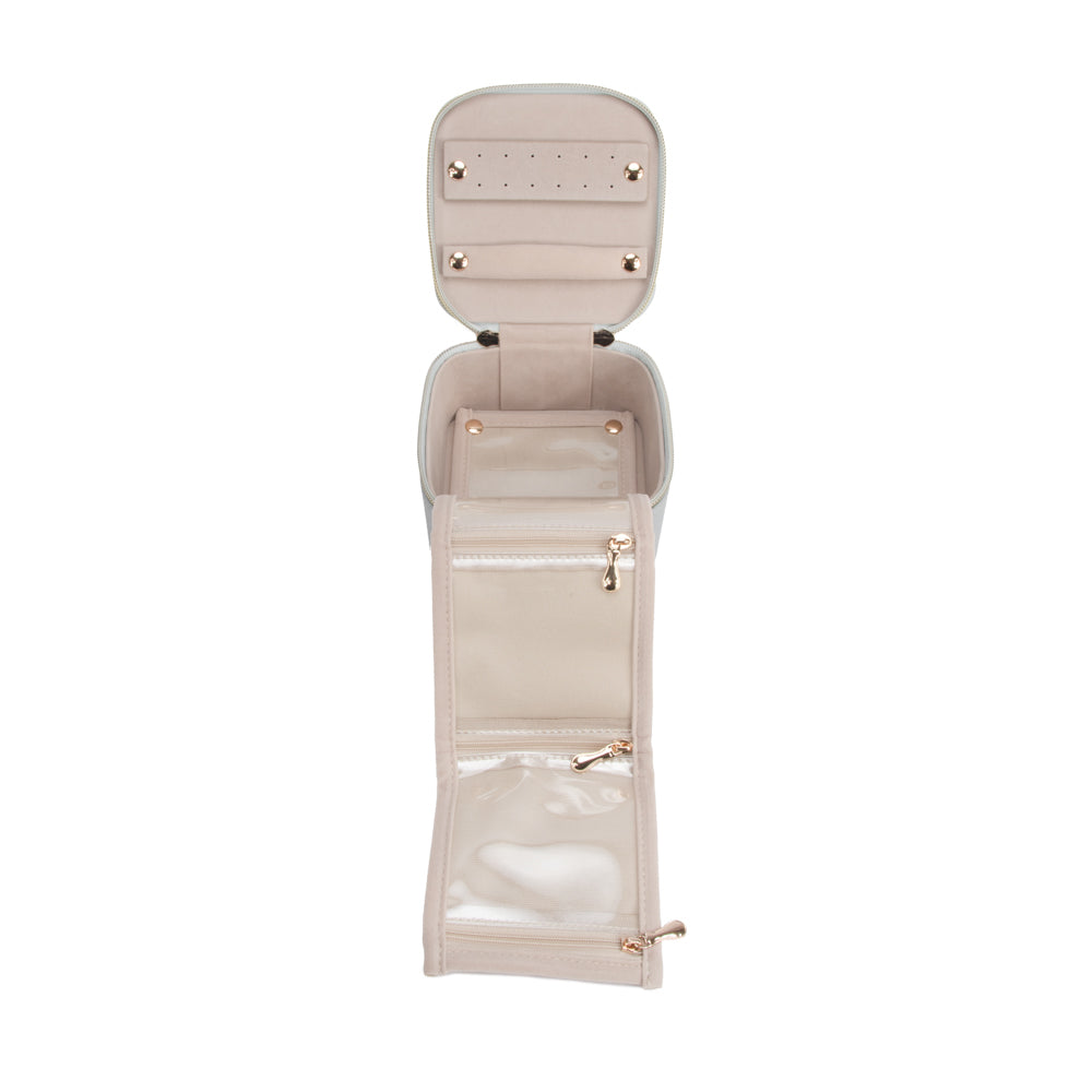Leah Quilted Travel Jewelry Case with Pouch