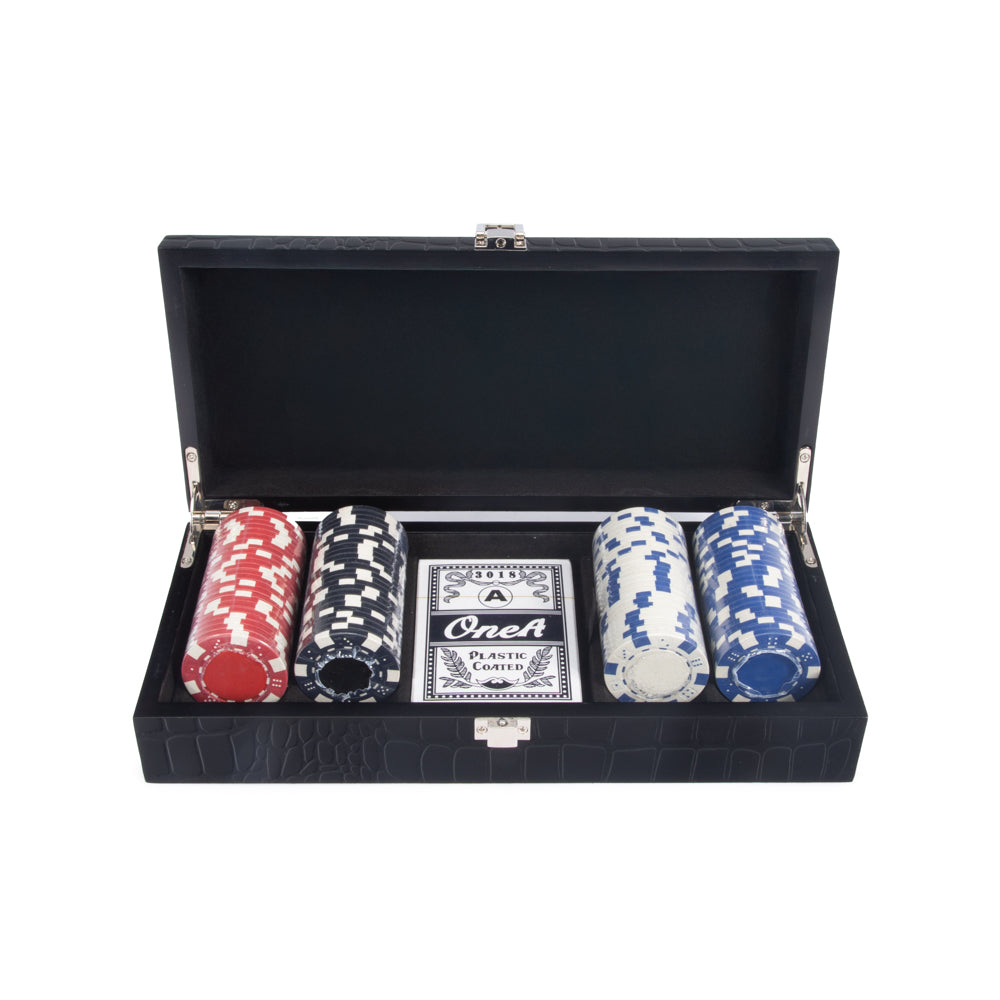 激レア！POKERDREAM公式ショットクロック　ポーカードリーム2 Croc Laser Engraved 100 Chip Poker Set – Brouk & Co