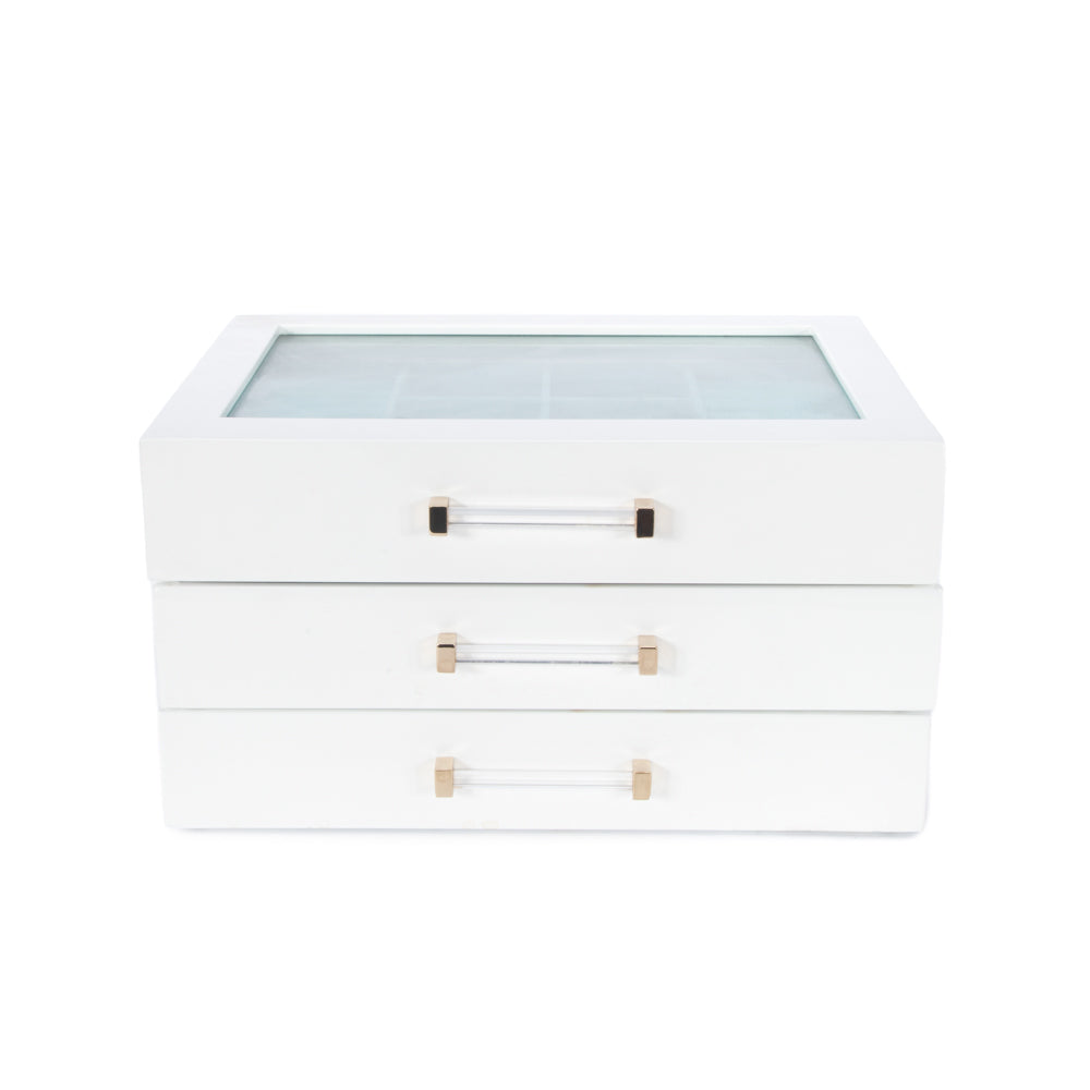 Kendall 3 Clear Lid Jewelry Box | Brouk & Co.