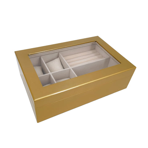 The Kylie Glass Top Jewelry Box