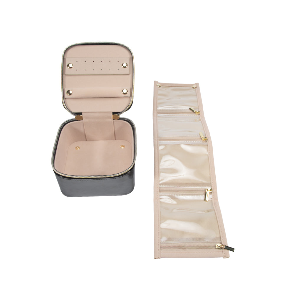 Pearl Travel Jewelry Case with Pouch
