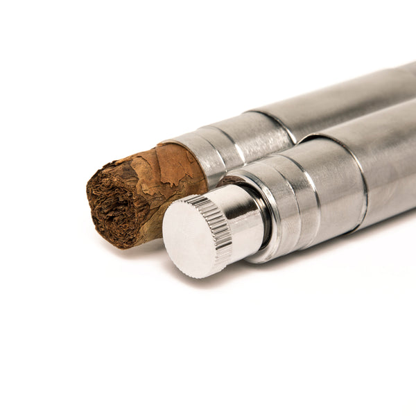 Stainless Steel Flask/Cigar Holder – Brouk & Co