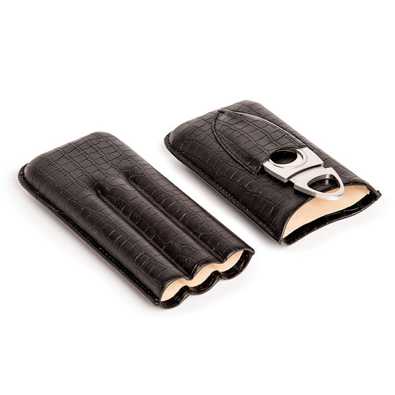 Brouk & Co. Croc Triple Cigar Holder