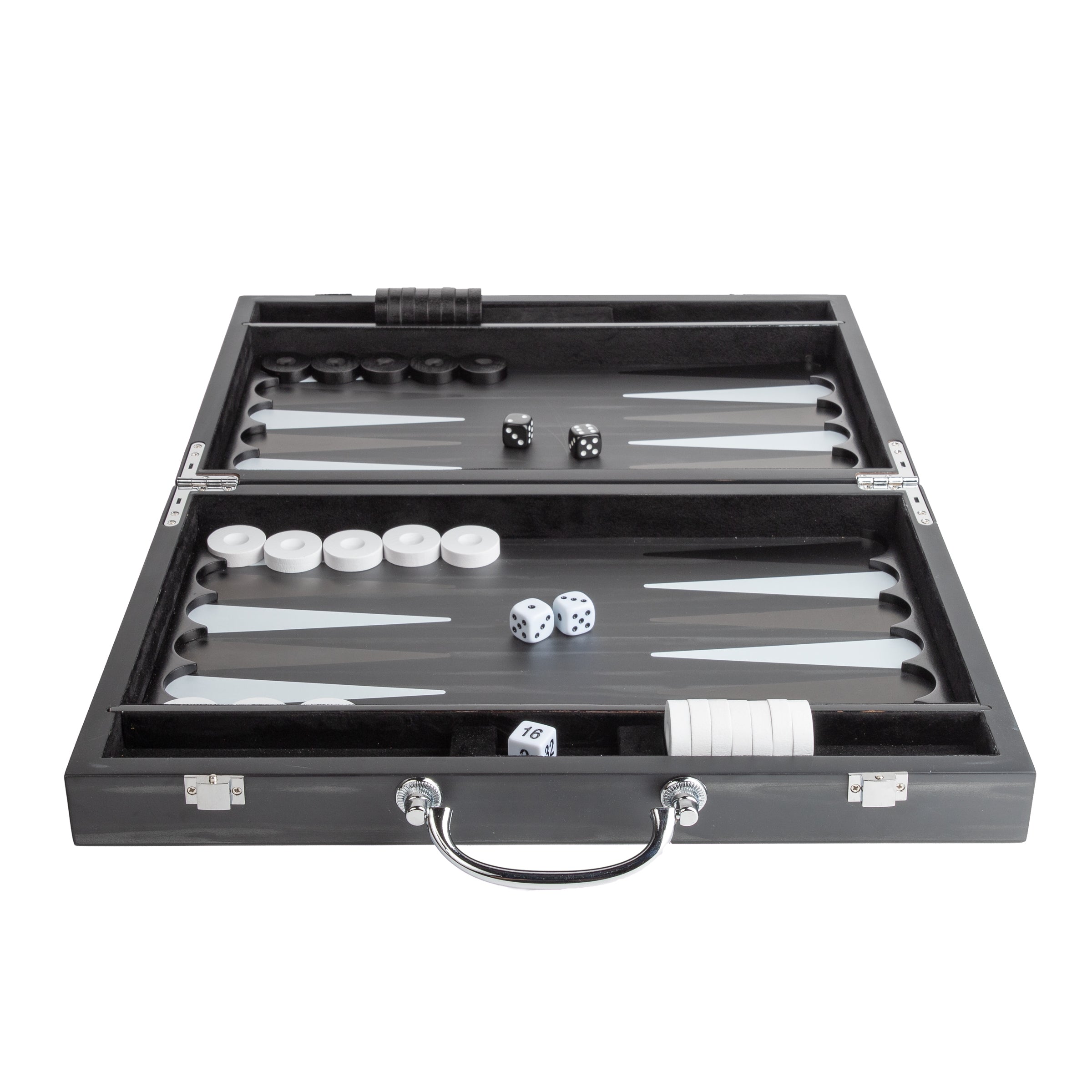 Matte Black Backgammon Set
