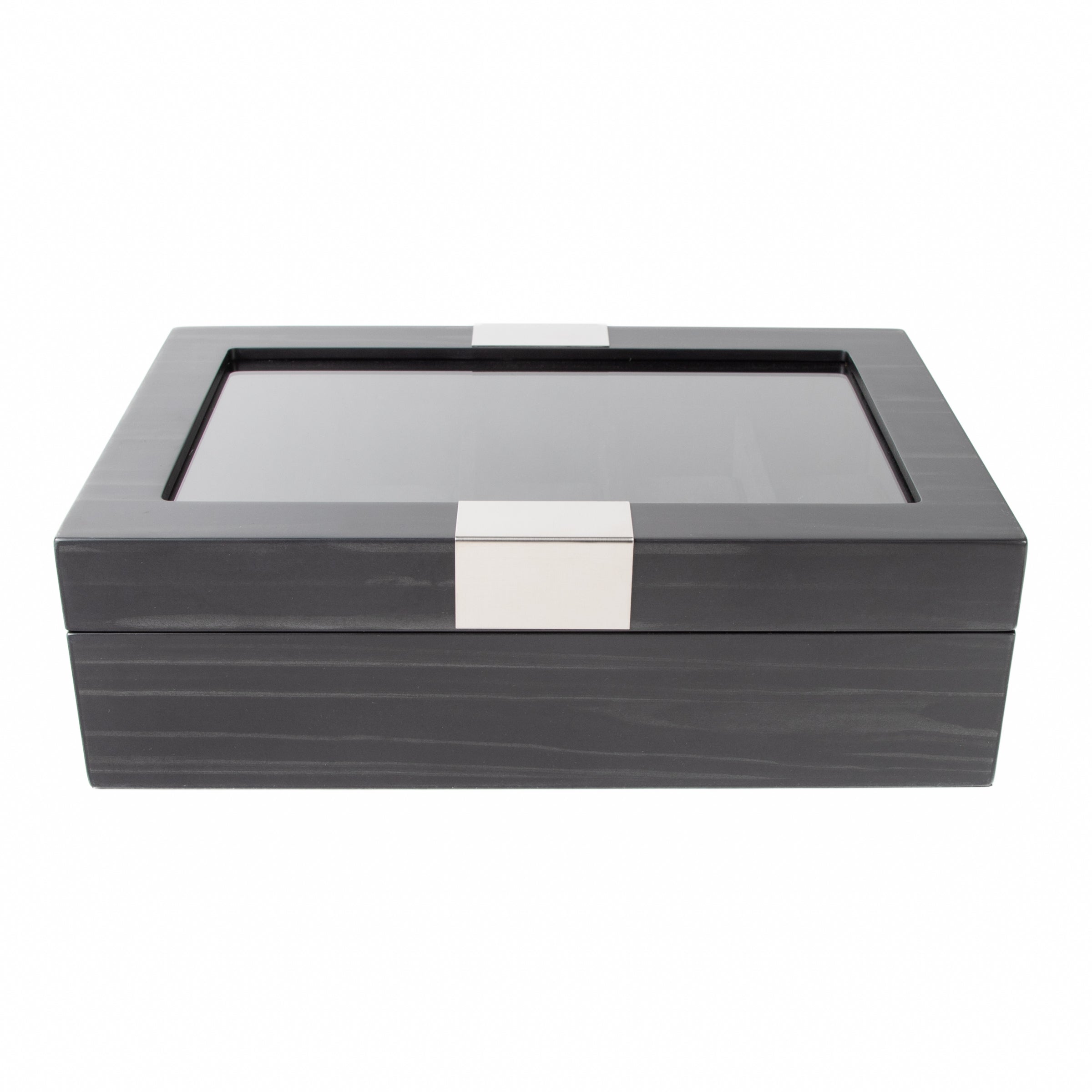 Matte Black 10-Slot Watch Box