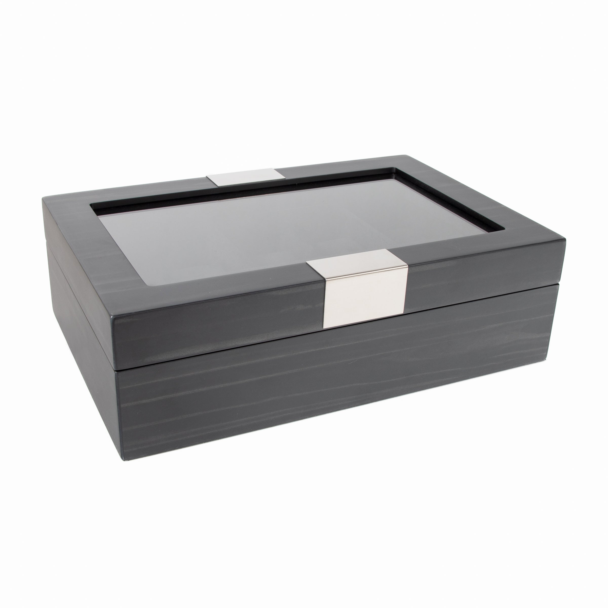 Matte Black 10-Slot Watch Box