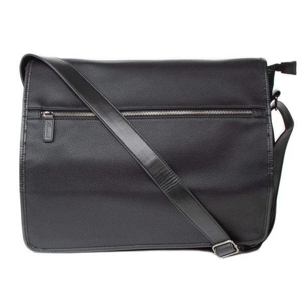 ★TOUT Y EST★ Buckled Cordura Messenger Bag BLACK LRBG3201B Buckled Messenger Bag – La Garçonne