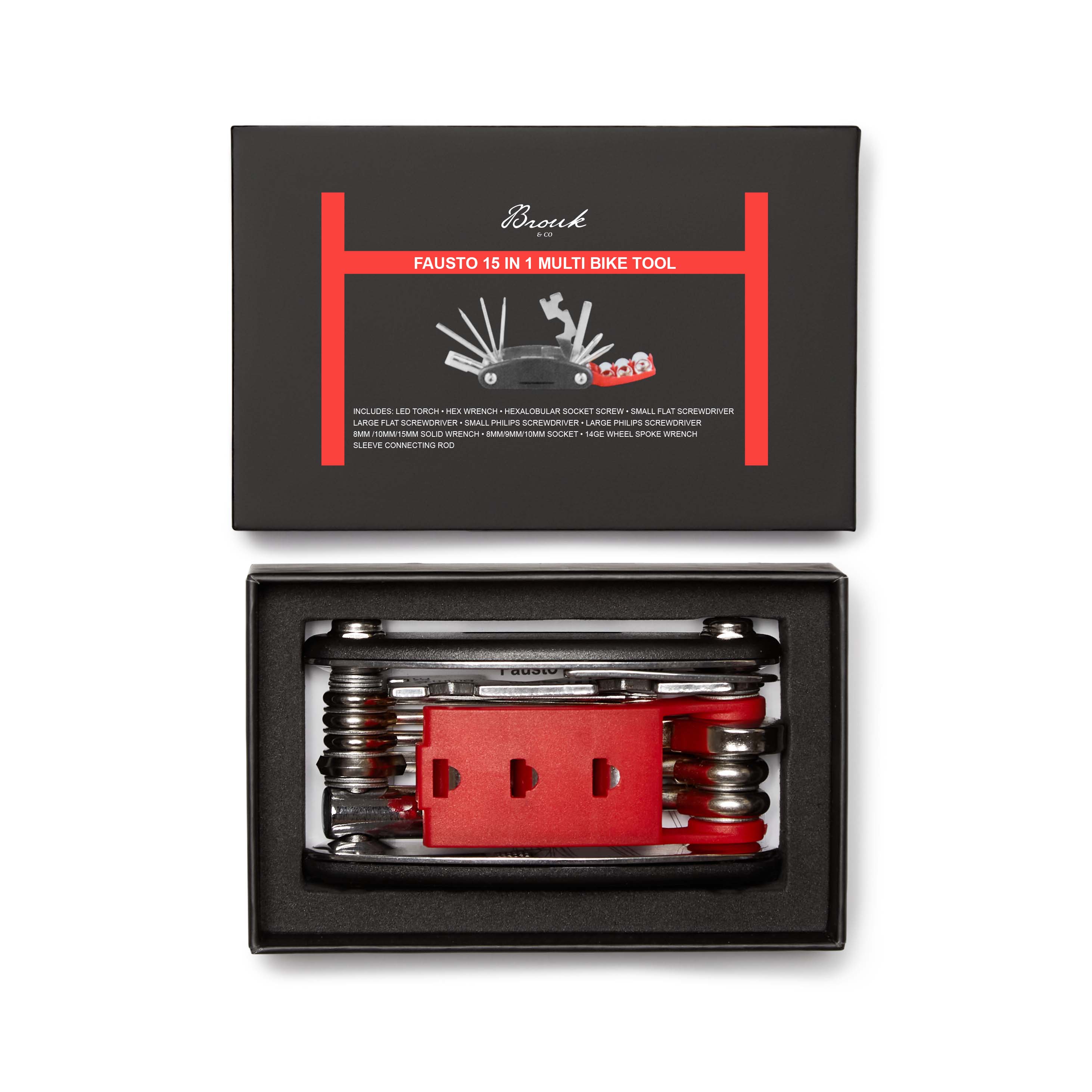 Fausto 15 In 1 Multi Bike Tool
