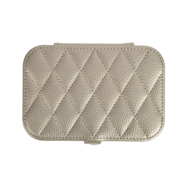 Leah Quilted Travel Jewelry Organizer (Gold) main image 0