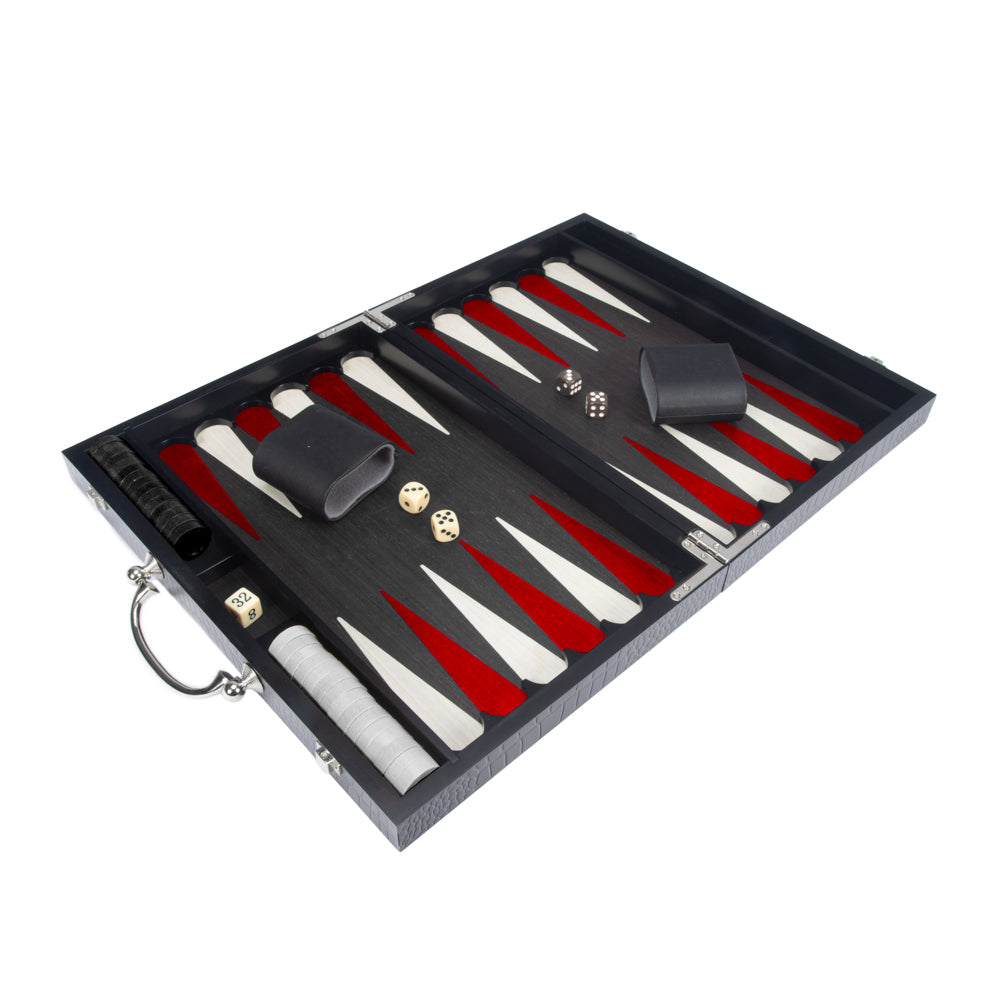 Croc Laser Engraved Backgammon | Brouk & Co.