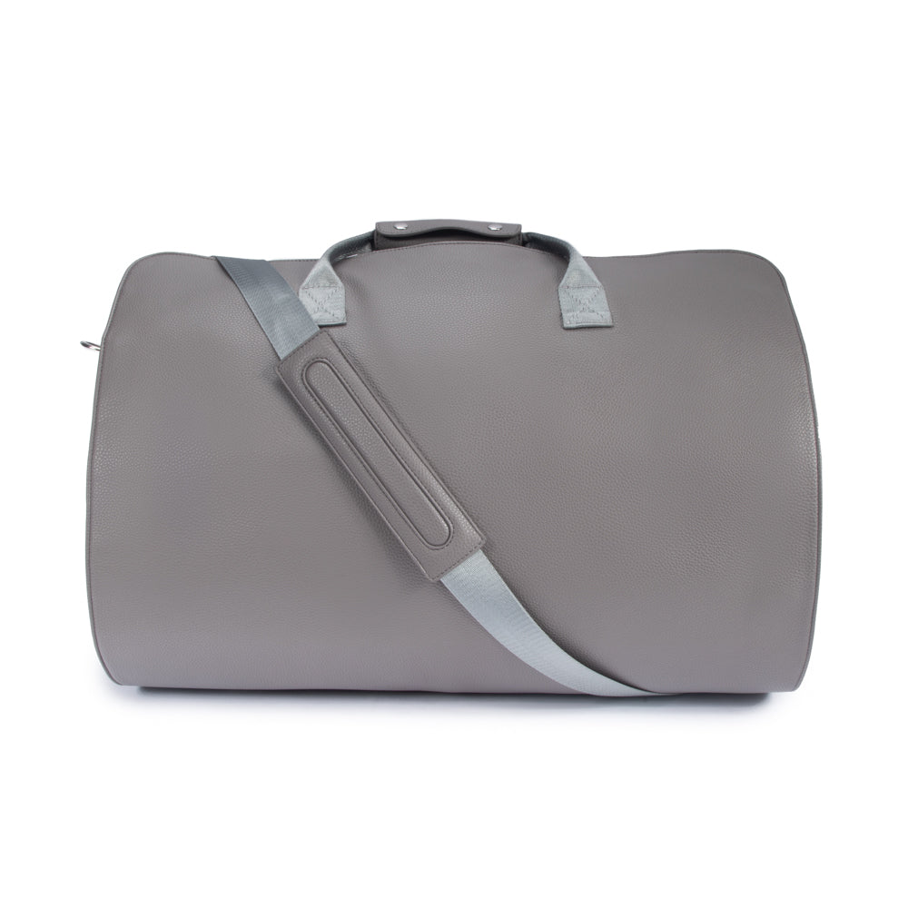 新品　haag 17th) a duffel bag silver ヘイグ MONOGRAM UNISEX DUFFLE BAG - TSA-Approved Premium Vegan Leather
