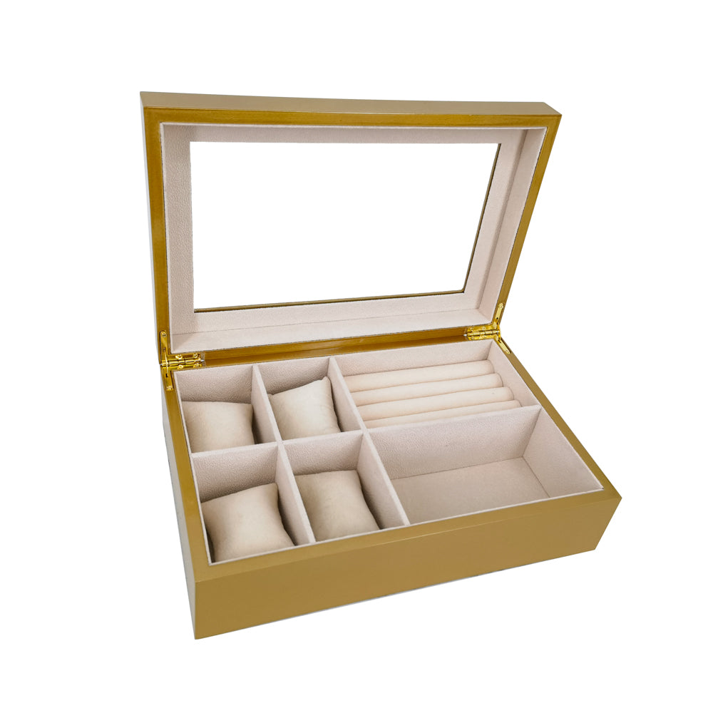 The Kylie Glass Top Jewelry Box