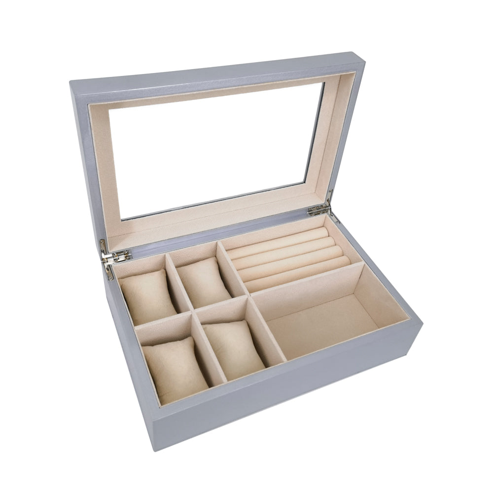 The Kylie Glass Top Jewelry Box