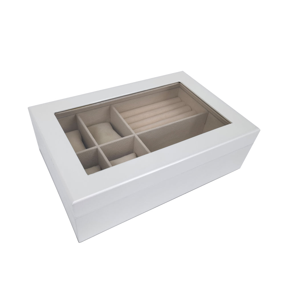 The Kylie Glass Top Jewelry Box