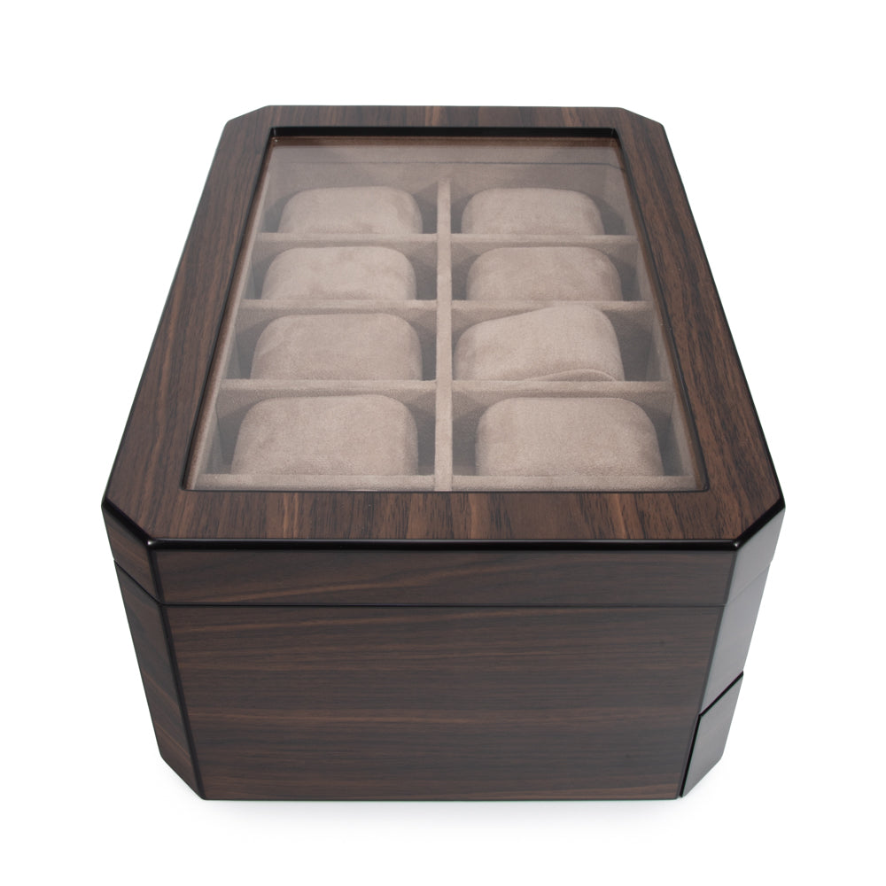Enzo 10 Slot Watch Case With Drawer