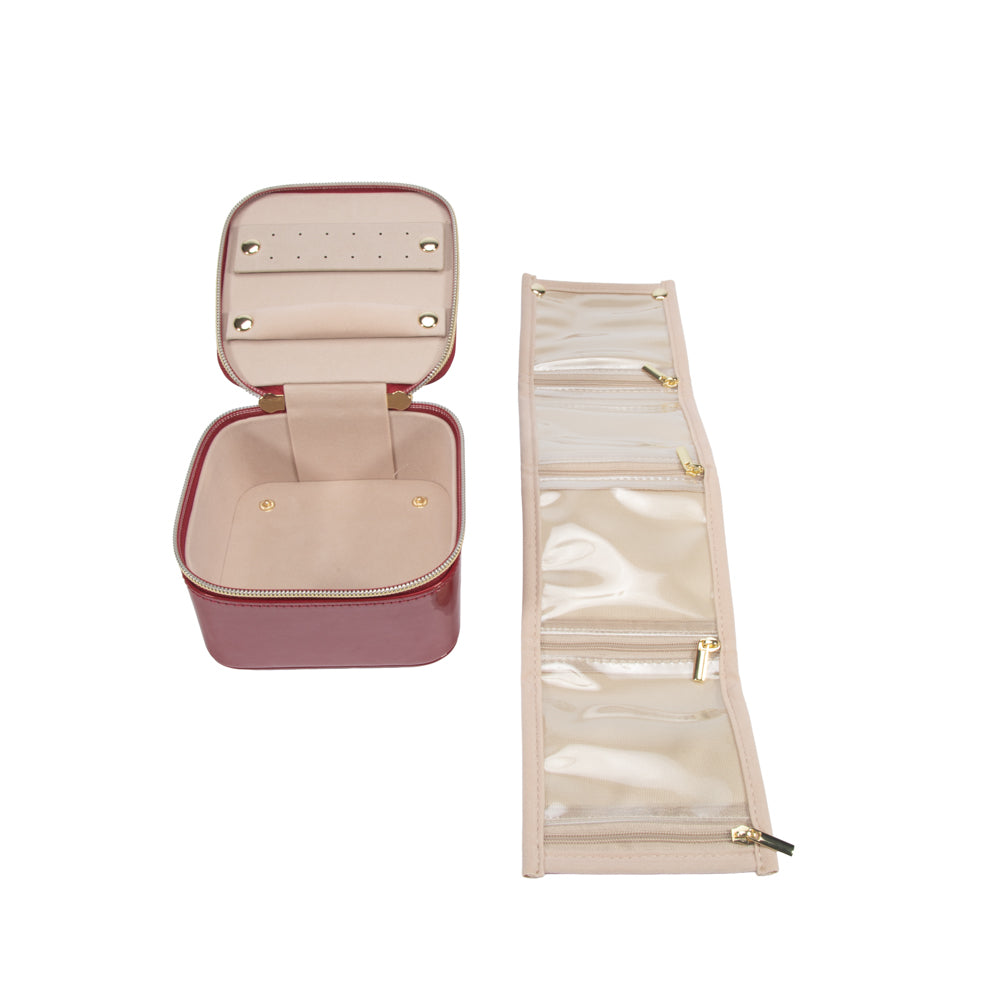 Pearl Travel Jewelry Case with Pouch
