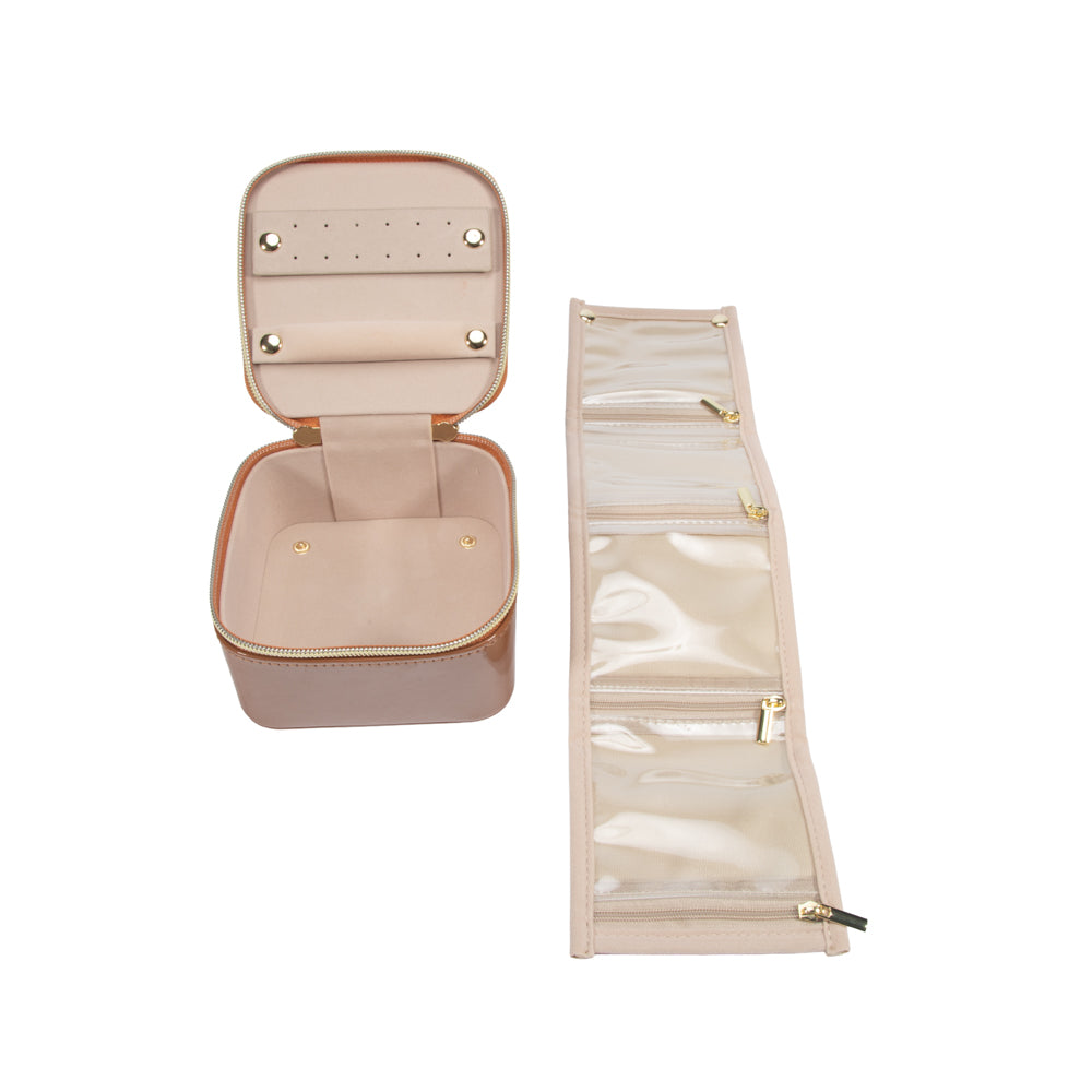 Pearl Travel Jewelry Case with Pouch