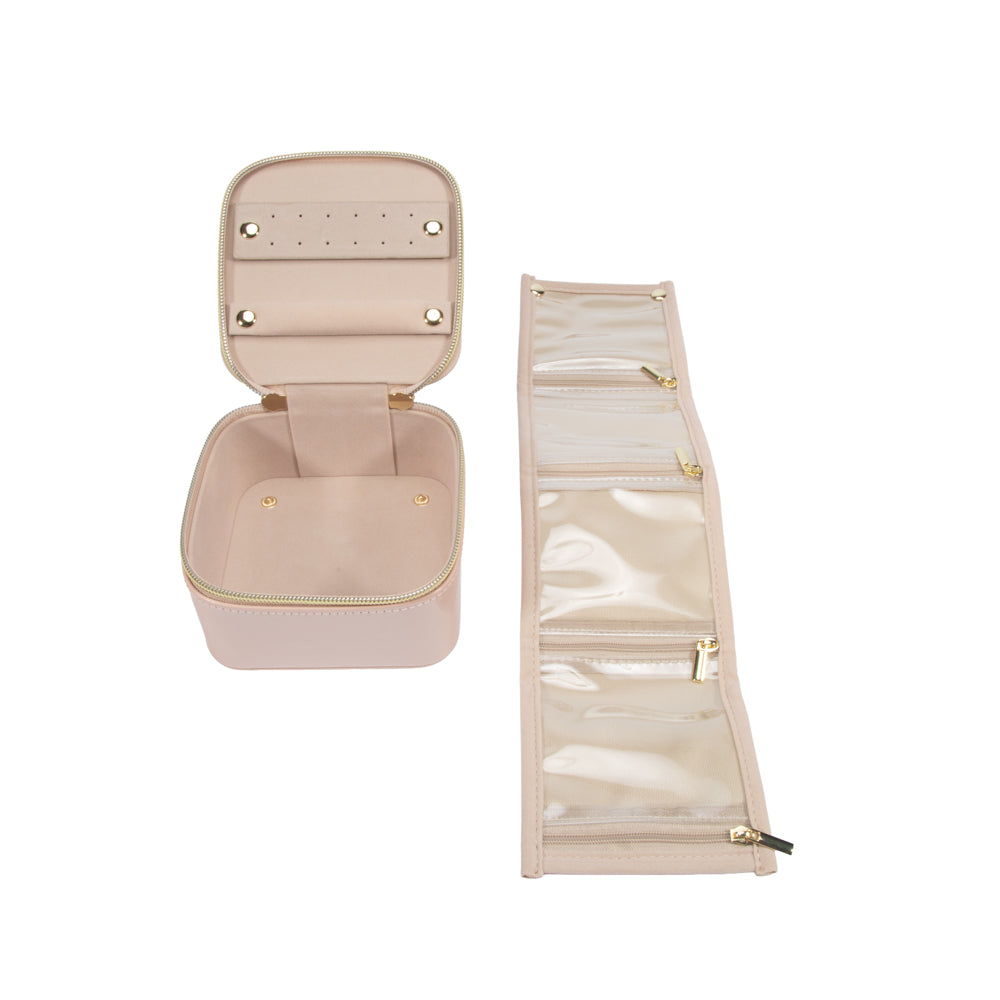 Pearl Travel Jewelry Case with Pouch
