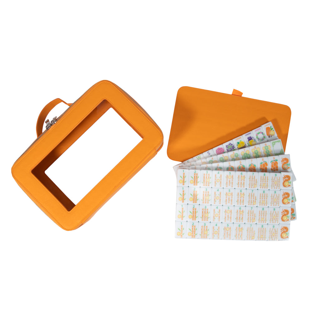 Summer Citrus Mahjong Tile Set With Carrying Case