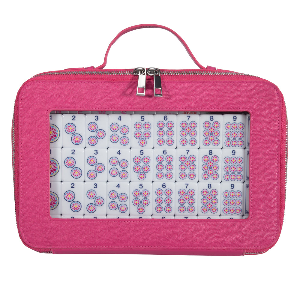 Lotus & Koi Mahjong Tile Set With Carrying Case