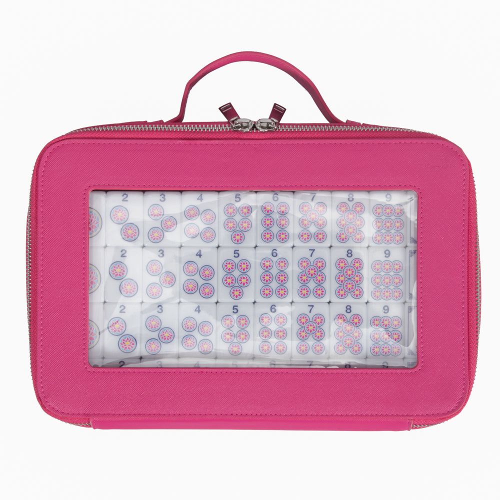Lotus & Koi Mahjong Tile Set With Carrying Case