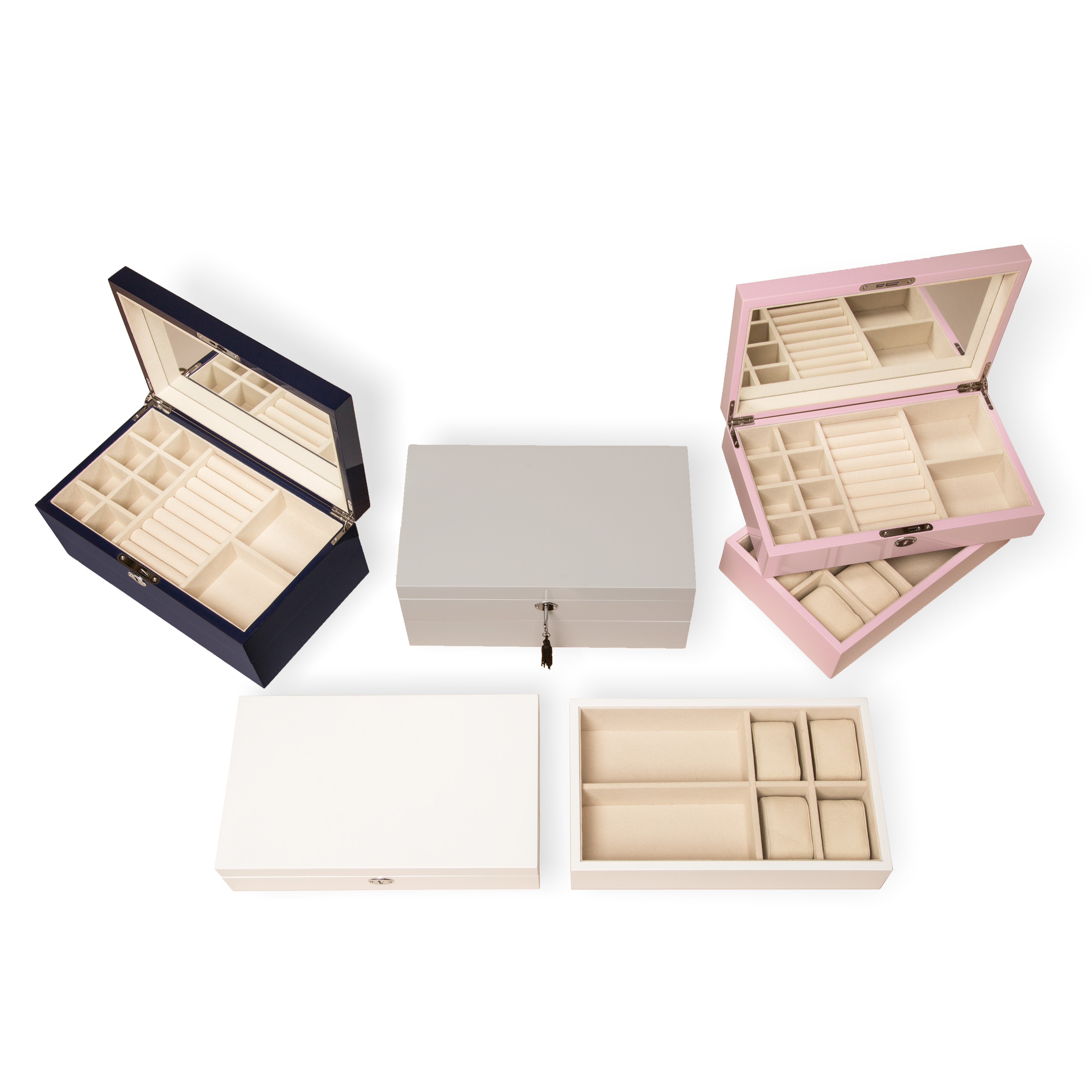 Stackable High-Gloss Jewelry Box