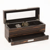 Matte Ebony 5-Slot Watch Box & Jewelry Tray