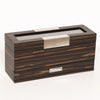 Matte Ebony 5-Slot Watch Box & Jewelry Tray