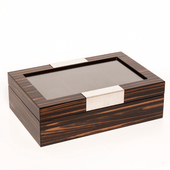 Matte Ebony 10-Slot Watch Box