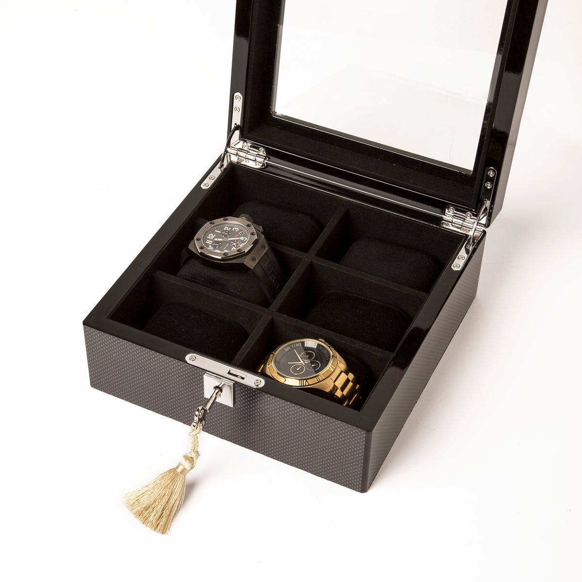 Carbon Fiber 6-Slot Watch Box | Brouk & Co.