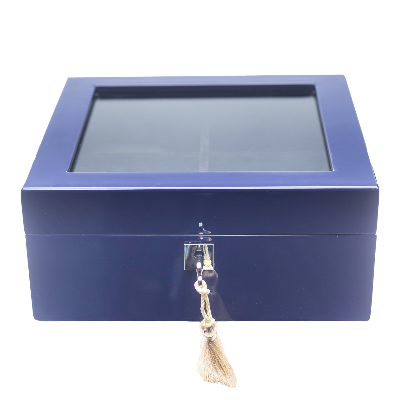 Blue Lacquer 6-Slot Watch Box