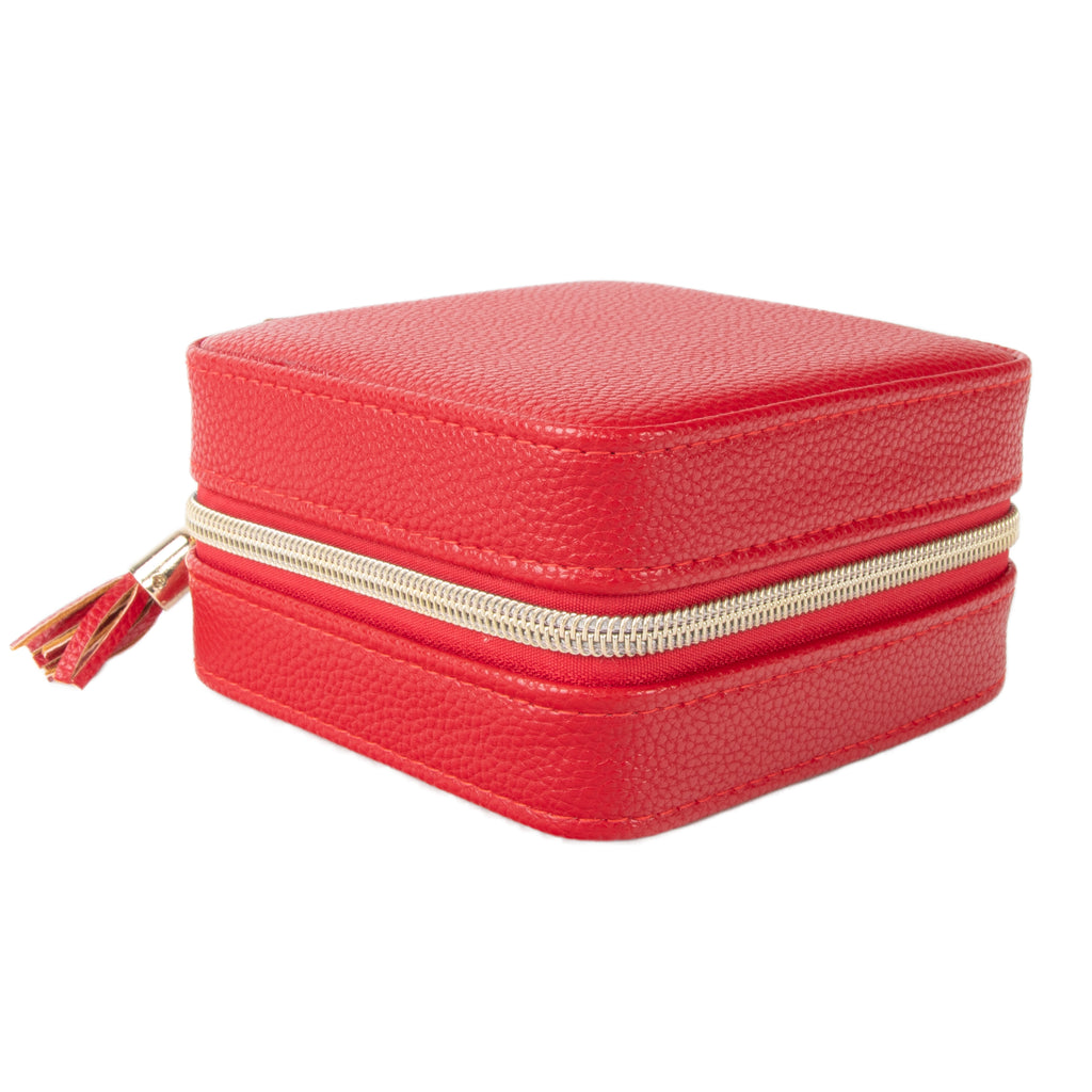 Leah Travel Jewelry Case- Pale Pink