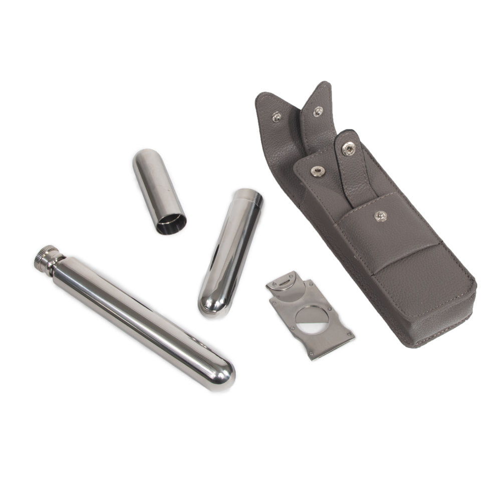 The Hip Trio Cigar and Flask Set