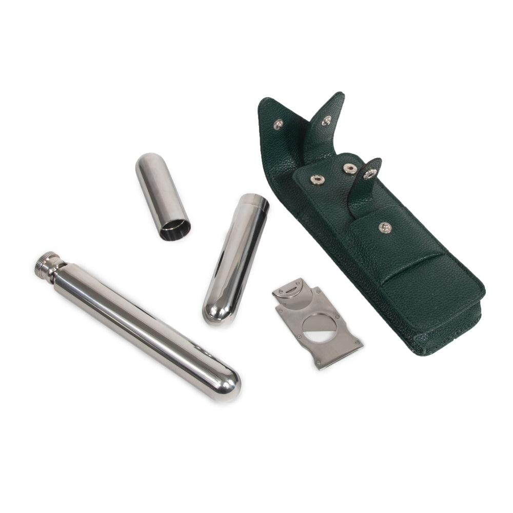 The Hip Trio Cigar and Flask Set