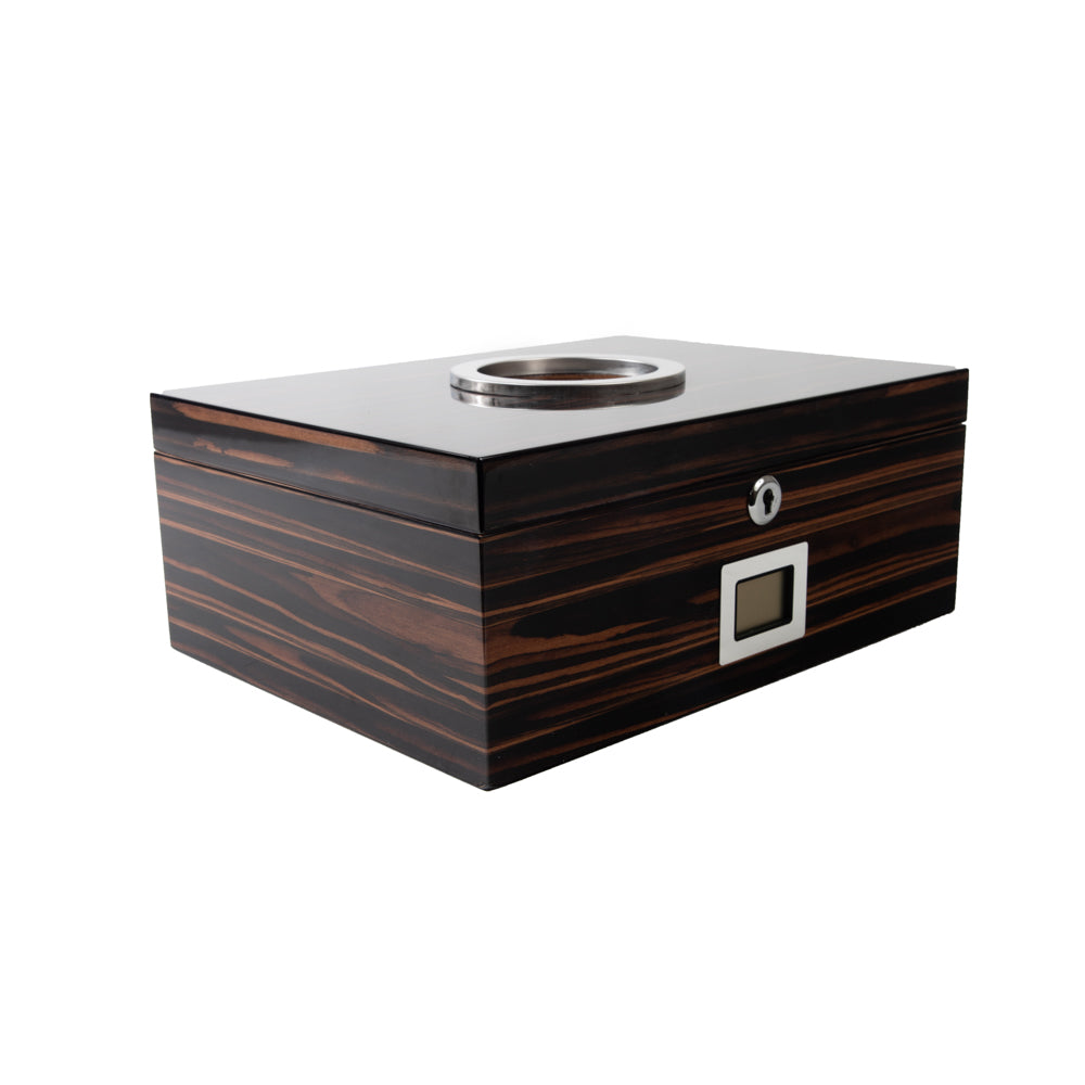The Colton High Gloss Ebony Cigar Humidor (Uncrate)