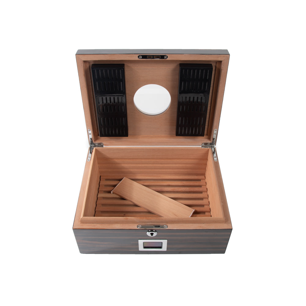 The Colton High Gloss Ebony Cigar Humidor